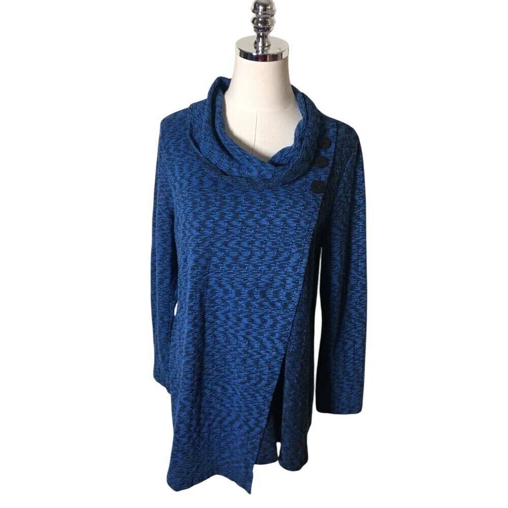 Habitat Sweater Dress Women's Size Small Blue Cotton Blend Wrap